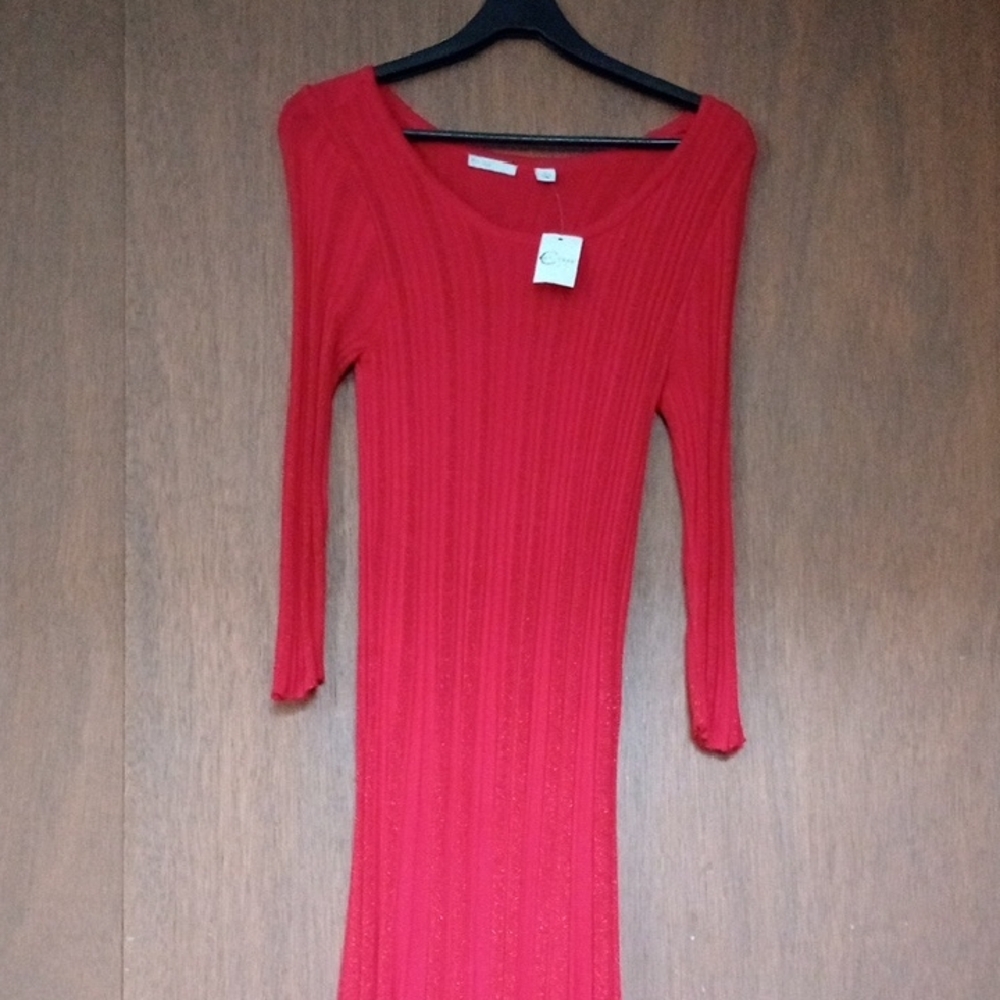 Cato Vibrant Red Long Sleeve Dress